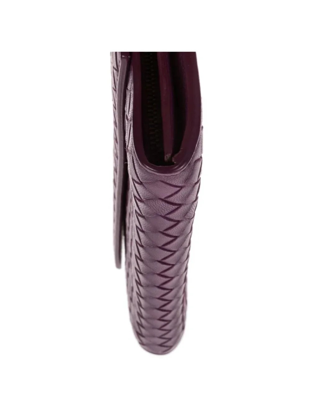 Bottega Veneta Giant Continental Flap Purple Intrecciato Calfskin Leathera